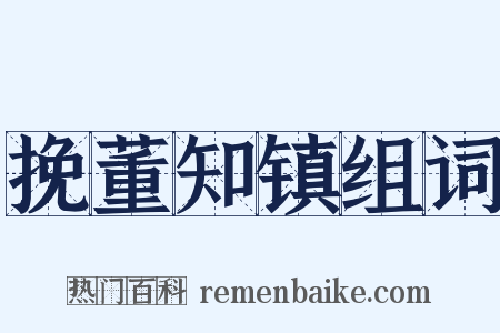 挽董知镇组词是什么意思的图片